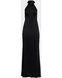 Emanuel Ungaro - Poppy Lace-Back Halter Column Gown - Lyst