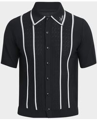 Amiri - Button-Front Script Stripe Shirt - Lyst