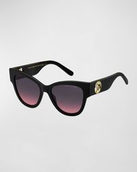Marc Jacobs - Cut-Out Logo Acetate Cat-Eye Sunglasses - Lyst