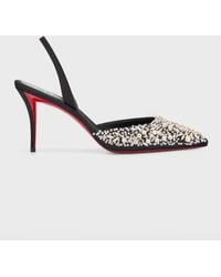 Christian Louboutin - Queenissima Embellished Sole Slingback Pumps - Lyst