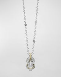 Lagos - Newport 18k Gold Diamond Rope Pendant Necklace - Lyst