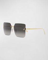 Fendi - F Monogram Rimless Metal Butterfly Sunglasses - Lyst