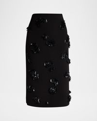 Proenza Schouler - Moira Embroidered Compact Crepe Skirt - Lyst