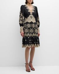 Kobi Halperin - Matilda Beaded Floral-Embroidered Midi Dress - Lyst
