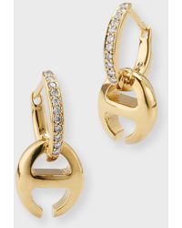 Hoorsenbuhs - 18k Yellow Gold Klasp Earrings With Diamonds - Lyst