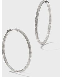 Anita Ko - 18k White Gold Large Diamond Hoop Earrings - Lyst