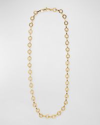 Azlee - Heavy Large Circle Link Textured Chain Necklace, 20"l - Lyst