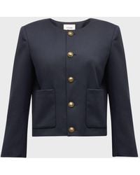 FRAME - Button-Front Jacket - Lyst