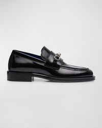 Burberry - Leather Barbed Penny Loafers - Lyst