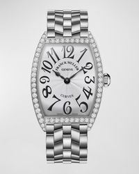 Franck Muller - Ladies Curvex Stainless Steel Diamond Watch - Lyst