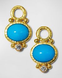 Elizabeth Locke - 19k Sleeping Beauty Turquoise & Diamond Earring Pendants - Lyst