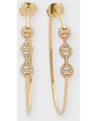 Hoorsenbuhs - 18k Yellow Gold Hoop Earrings With Diamonds - Lyst
