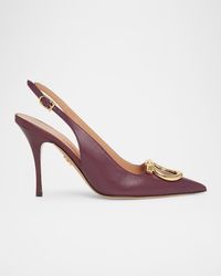 Ferragamo - Sara 95Mm Gancini Slingback Pumps - Lyst