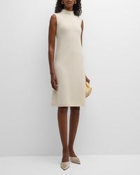 TSE Cashmere Mixed-Stitch A-Line Midi Dress