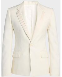 McQueen - Apos;S Wool Pleated-Lapel Single-Breasted Dinner Jacket - Lyst