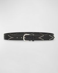 Isabel Marant - Telly Gd Studded Leather Belt - Lyst