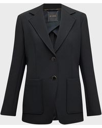 St. John - Stretch Crepe Single-Breasted Suiting Jacket - Lyst