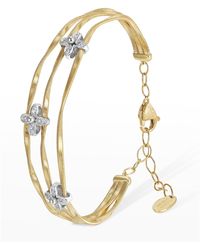 Marco Bicego - Marrakech Onde 18k Yellow And White Gold 3-strand Bracelet - Lyst