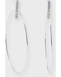 Lana Jewelry - Flawless Diamond Bar Stud Hoop Earrings, 60Mm - Lyst
