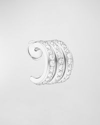 Piaget - Possession 18k White Gold Diamond Single 3-row Earring - Lyst