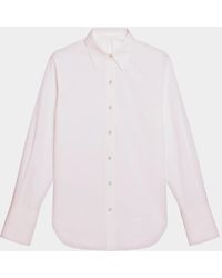 Helmut Lang - Tie-Back Button-Front Cotton Shirt - Lyst