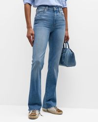 PAIGE - Manhattan Bootcut Jeans With Raw Hem - Lyst