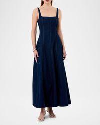 blue and white dress nordstrom Athena Blue Paisley Cut-Out Dress – Pieces Boutique & Gifts main image 1