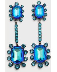 Elizabeth Cole - Gaia Linear Crystal Dangle Earrings - Lyst