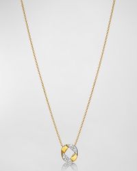 Verdura - Curb-link Piccolo Diamond Pendant Necklace - Lyst