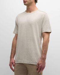 BOSS - Linen Silk Short-Sleeve T-Shirt - Lyst