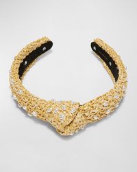 Lele Sadoughi - Pearly Slim Knotted Headband - Lyst