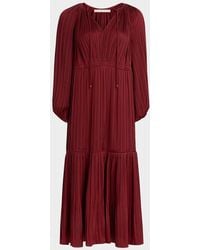 Marie Oliver - Perrin Pleated Raglan-Sleeve Maxi Dress - Lyst