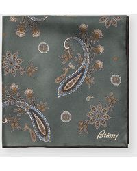 Brioni - Paisley-print Silk Pocket Square - Lyst