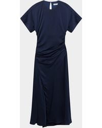 Jonathan Simkhai - Marabella Draped Short-Sleeve Midi Dress - Lyst