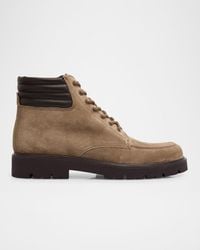 Vince - Apos;S Leonard Suede & Leather Lug-Sole Ankle Boots - Lyst