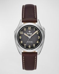 Zodiac - Olympos Stp 1-11 Automatic Three-hand Leather Watch, 40mm - Lyst