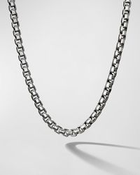 David Yurman - Box Chain Necklace In Silver, 5.2mm, 20"l - Lyst