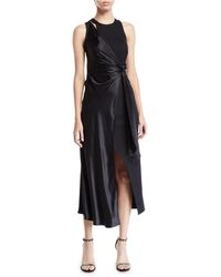 donna mizani austen velvet wrap gown