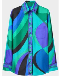 PUCCI - Pucci Pesci-Printed Long Sleeved Shirt - Lyst