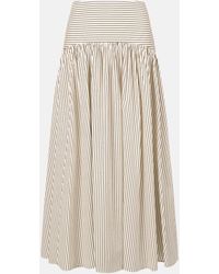 STAUD - Procida Striped Maxi Skirt - Lyst