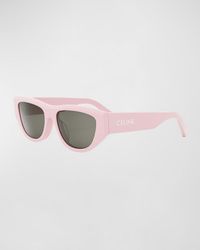 Celine - Monochroms Acetate Cat-eye Sunglasses - Lyst