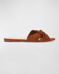 Veronica Beard - Seraphina Twisted Suede Slide Sandals - Lyst
