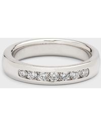 Neiman Marcus - 18k White Gold Round Diamond Ring, Size 10 - Lyst