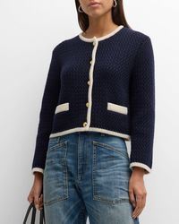 Nili Lotan - Perah Contrast-Trimmed Wool Jacket - Lyst