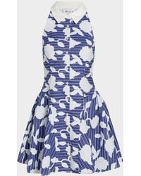 MILLY - Maxine Floral-Embroidered Mini Dress - Lyst