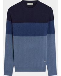 Bugatchi - Aran Colorblocked Merino Wool-Blend Sweater - Lyst