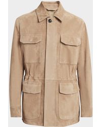 Brioni - Apos;S Suede Field Jacket - Lyst