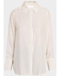 Co. - Striped Silk Button-Down Shirt - Lyst