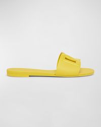 Dolce & Gabbana - Cut-Out Dg Rubber Sandals - Lyst
