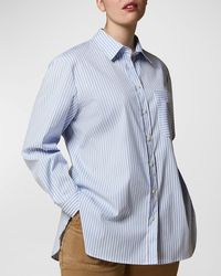 Marina Rinaldi - Plus Size Citrato Striped Button-Down Shirt - Lyst